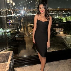 Herve Leger Bodycon Strapless Bandage Dress